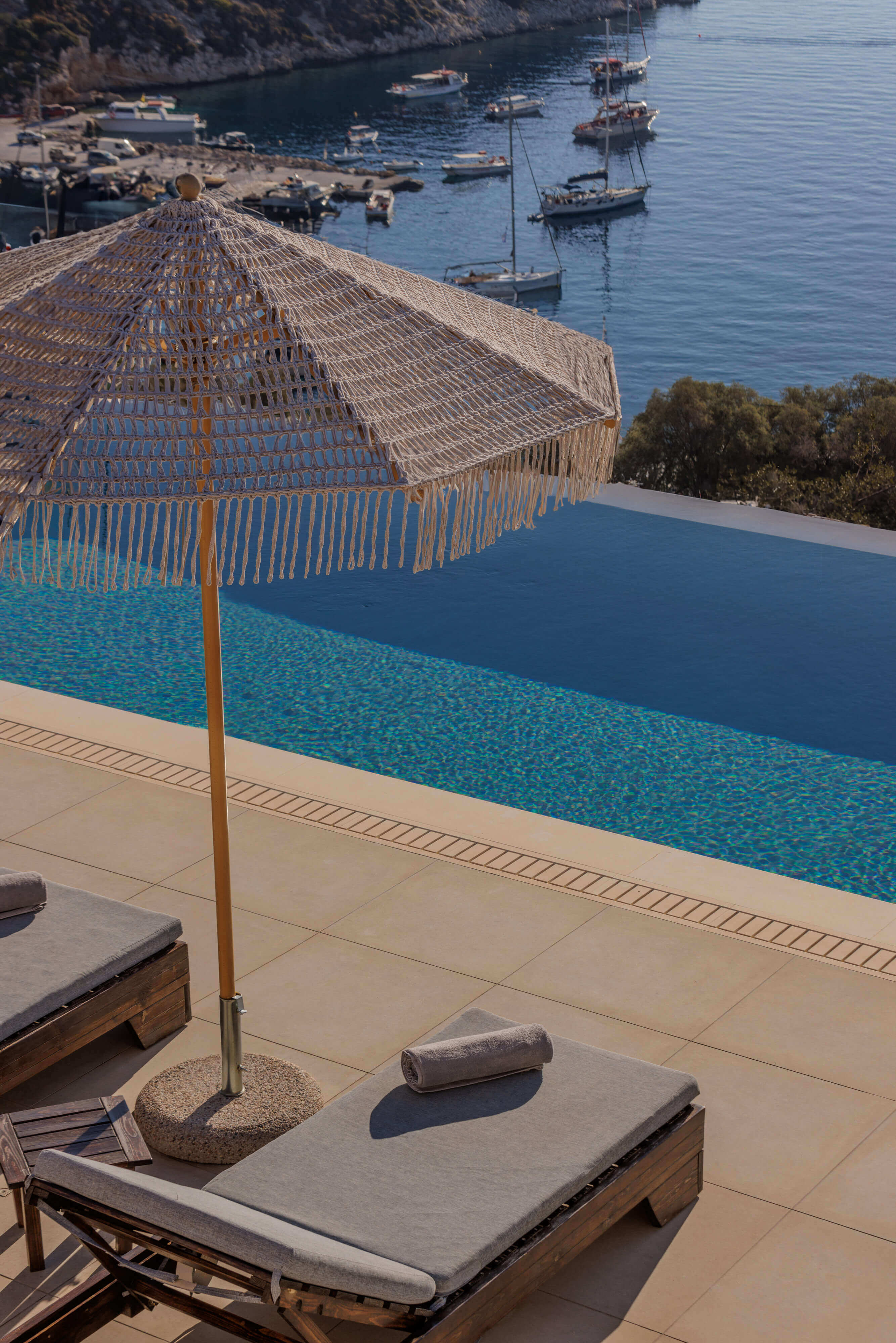 Blue Sea House exterior with private terrace and sea view